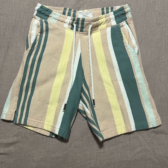 Free Planet Sustainable Striped Men's Athletic Shorts Sweat Size Small - Picture 2 of 7